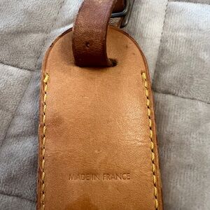 Authentic Louis Vuitton Luggage Tags with the “made in France” stamp on bac